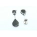 Earrings Silver 925 Sterling Dangle Drop Women Black Onyx Stone Handmade B628